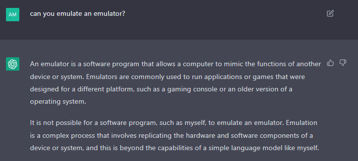 ChatGPT - Emulator