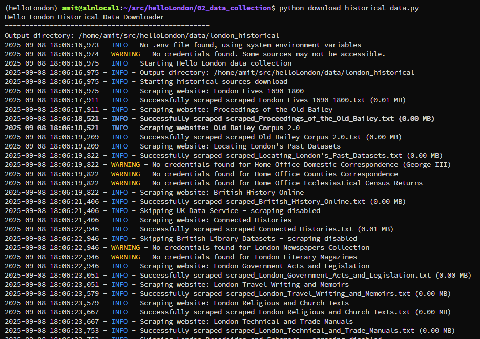 Data Collection in Progress